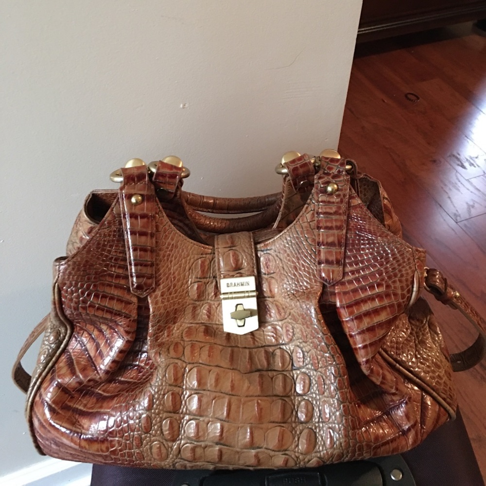 Brahmin handbag in chestnut brown